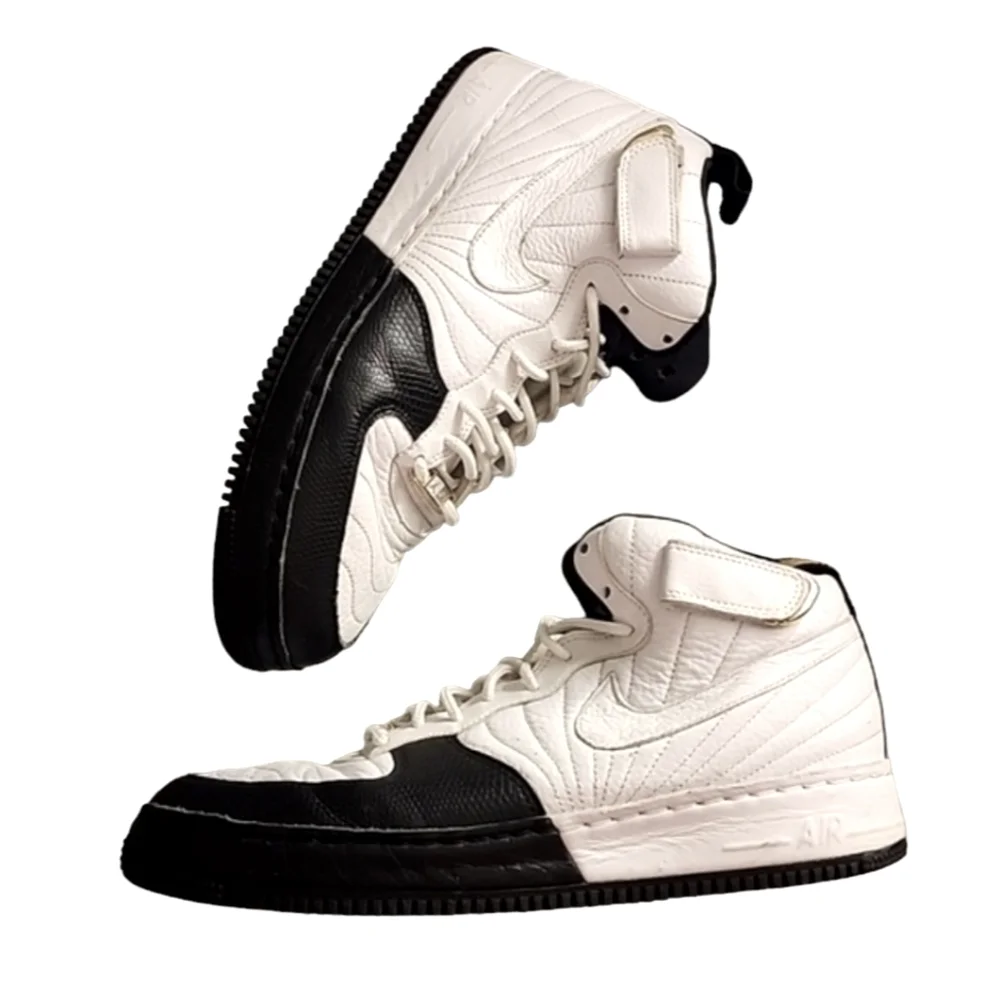 NIKE Jordan Fusion 12 AF1 Taxi Y2K VINTAGE Sneakers 10.5 White Black Hybrid